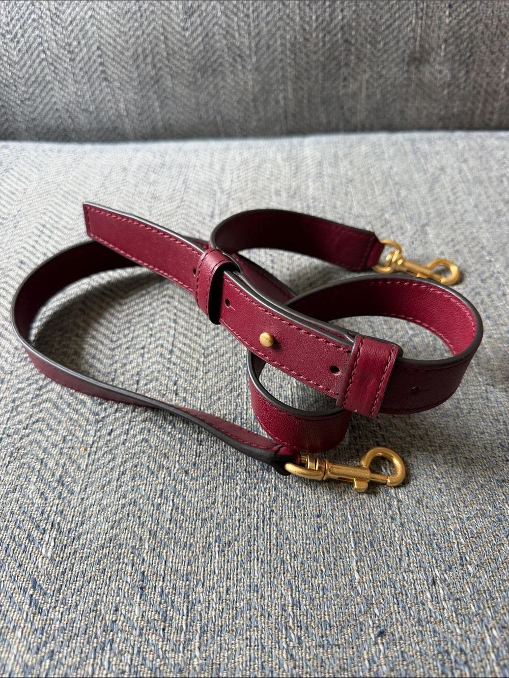 Tory Burch Women’s Burgundy Leather Replacement Strap